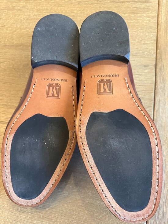 Bruno Magli Italy Leather Horsebit Loafers Mens 11.5 M Burgundy Oxblood Dress Sh main image 4